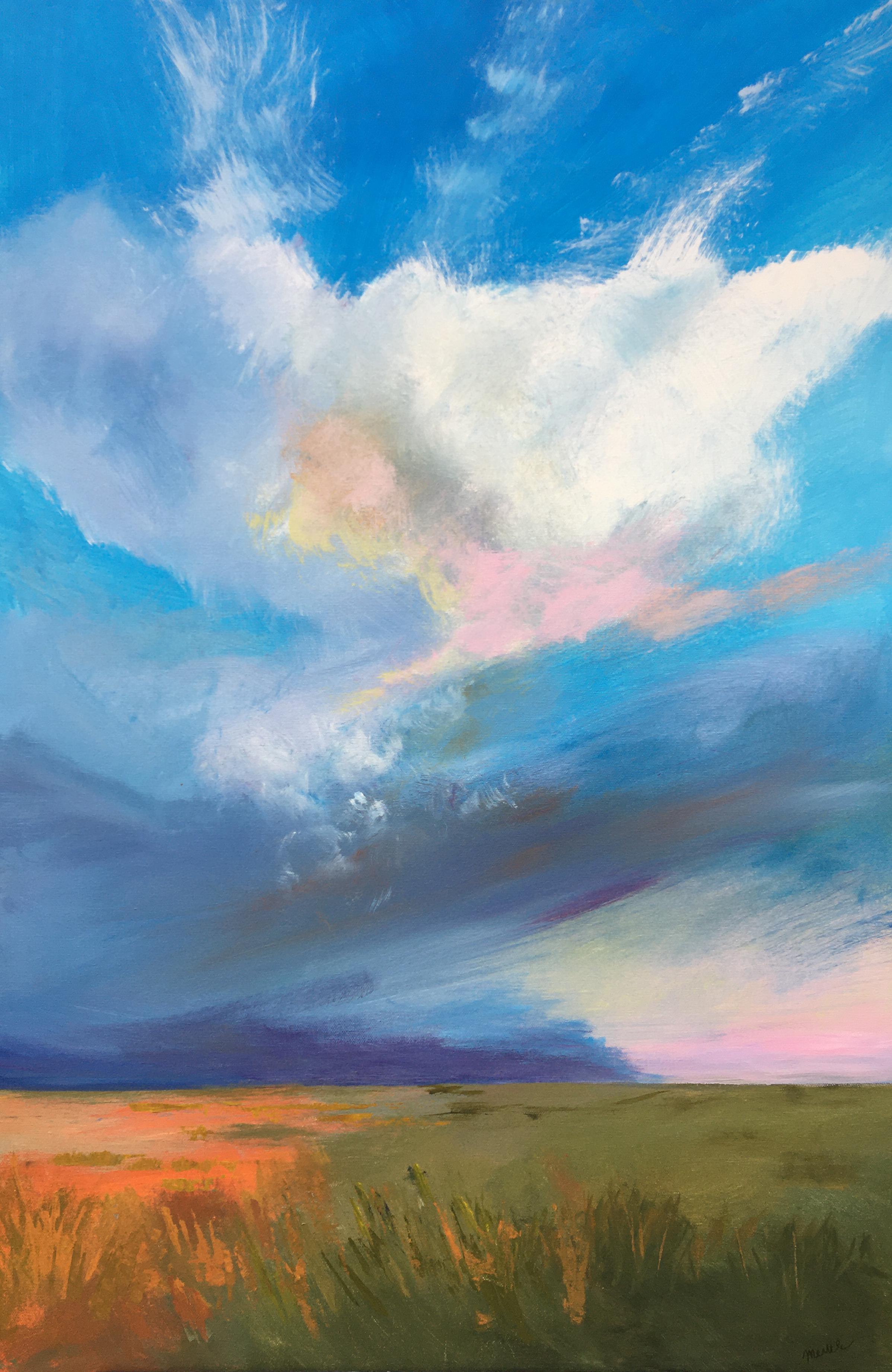 Nancy Merkle Landscape Painting - Breathless Sky, Original Painting