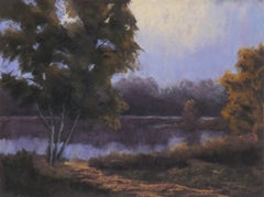 The Pond in Evening Light (L'étang en lumière de soirée), peinture originale