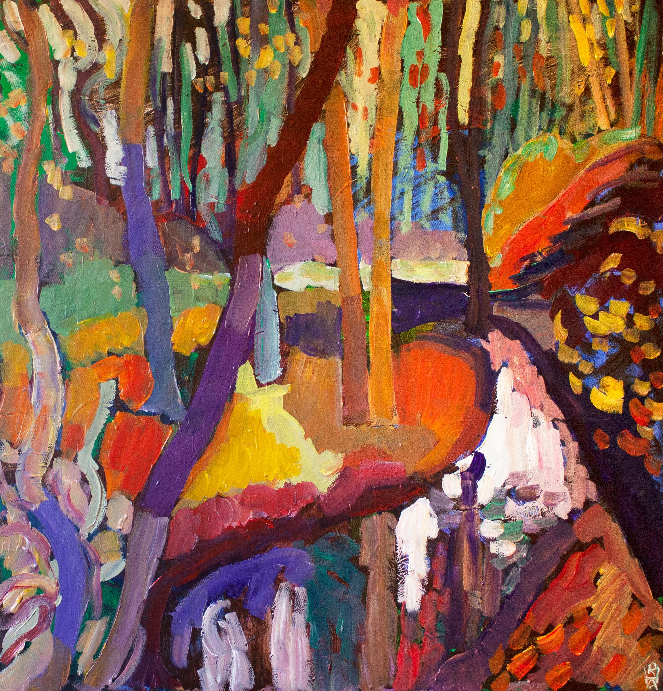 Robert Hofherr Landscape Painting - October Woodlands, Original Painting