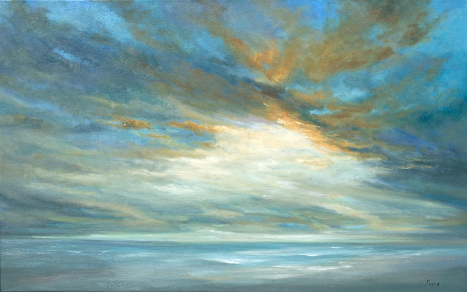 Sheila Finch Landscape Painting - Coastal Light Song, Oil Painting