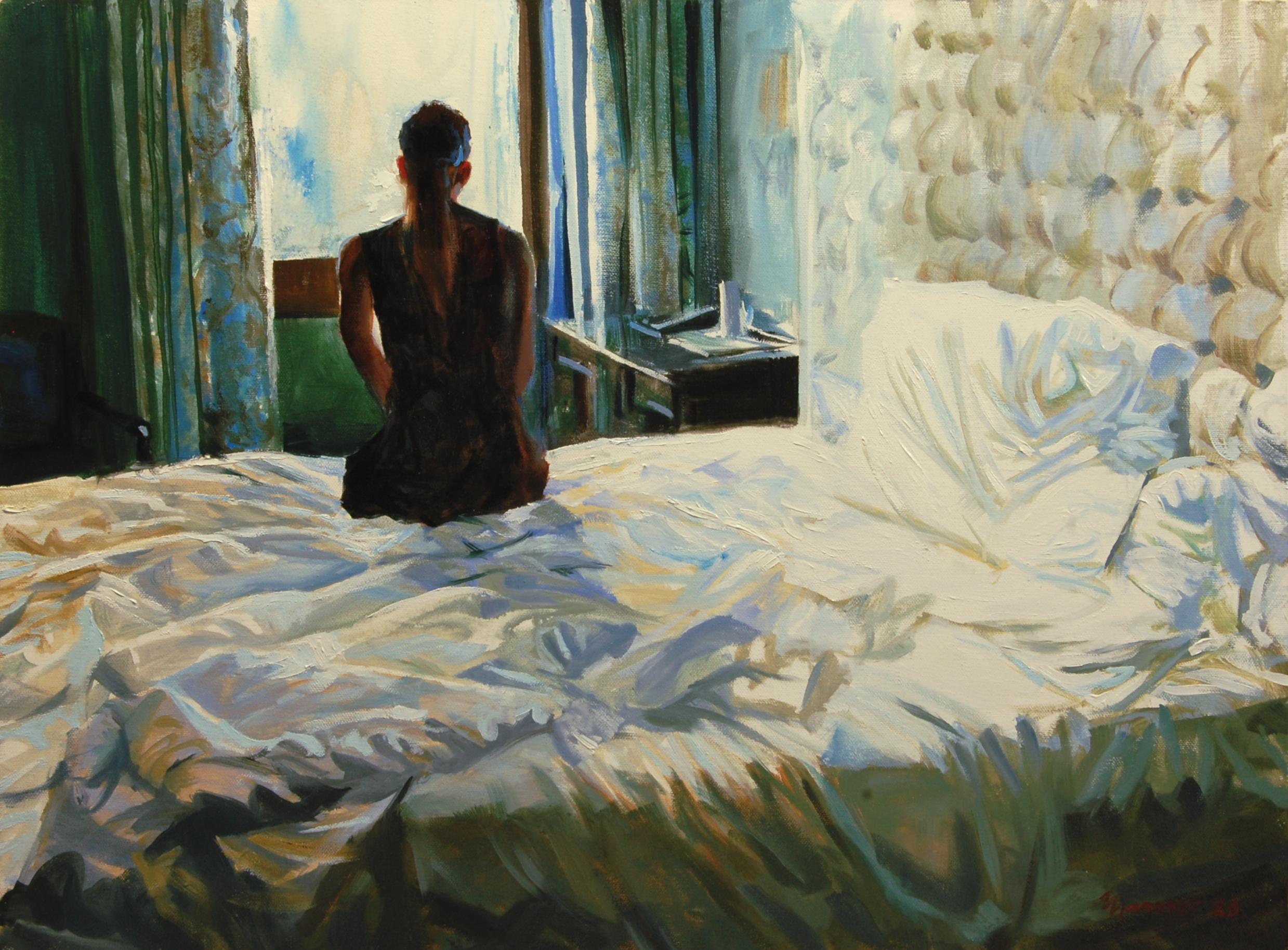 Morning Contemplation, Oil Painting - Art by Onelio Marrero