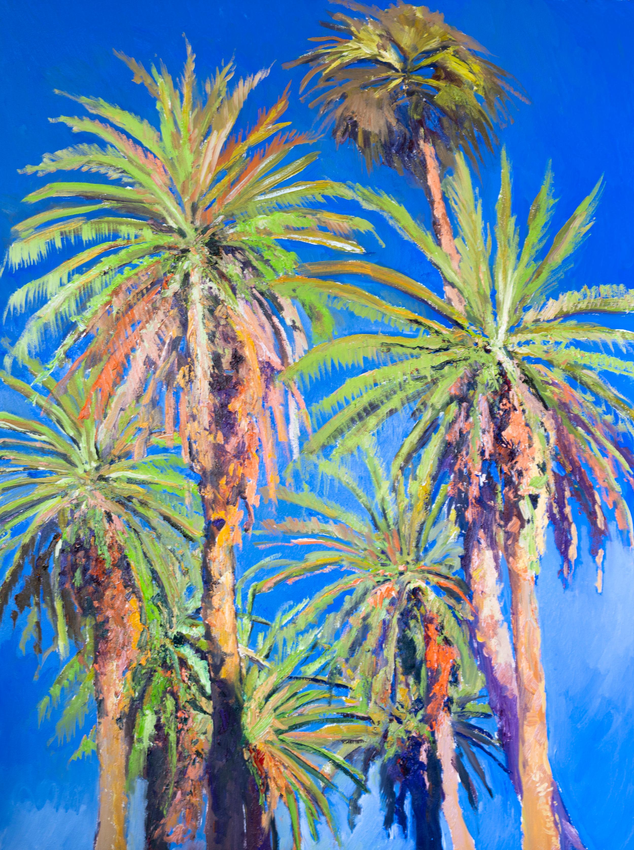Suren Nersisyan Landscape Painting – Palms of Beverly Hills, Ölgemälde