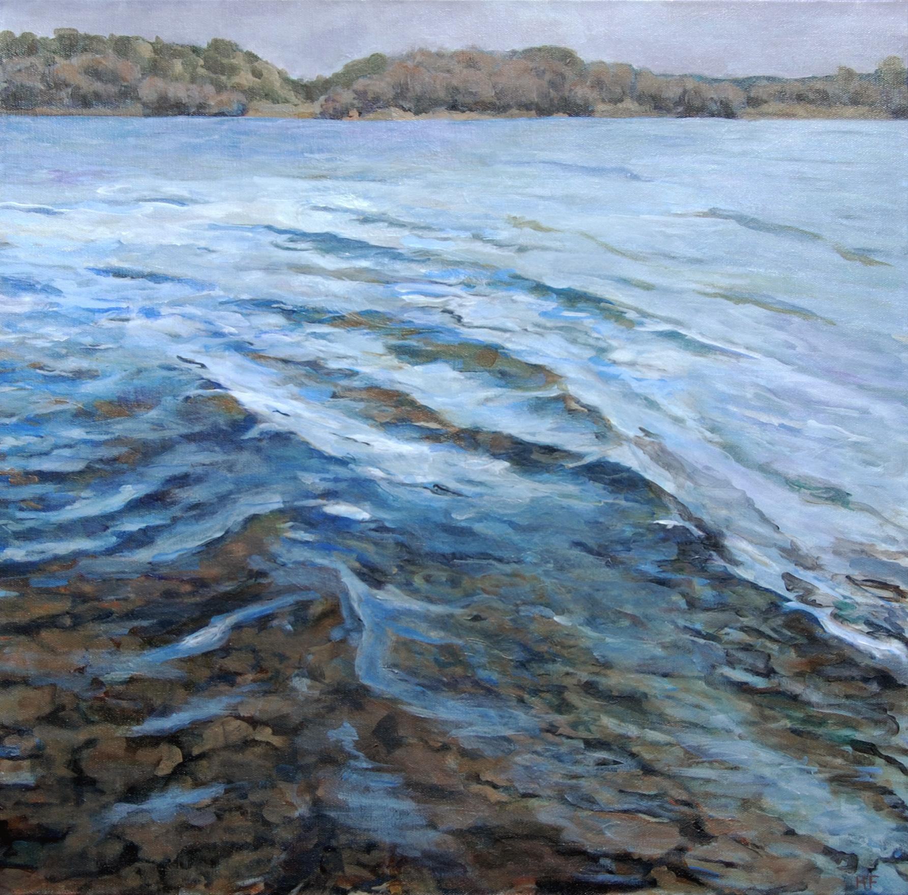 Landscape Painting de Heather Foster - Al otro lado del lago, pintura original