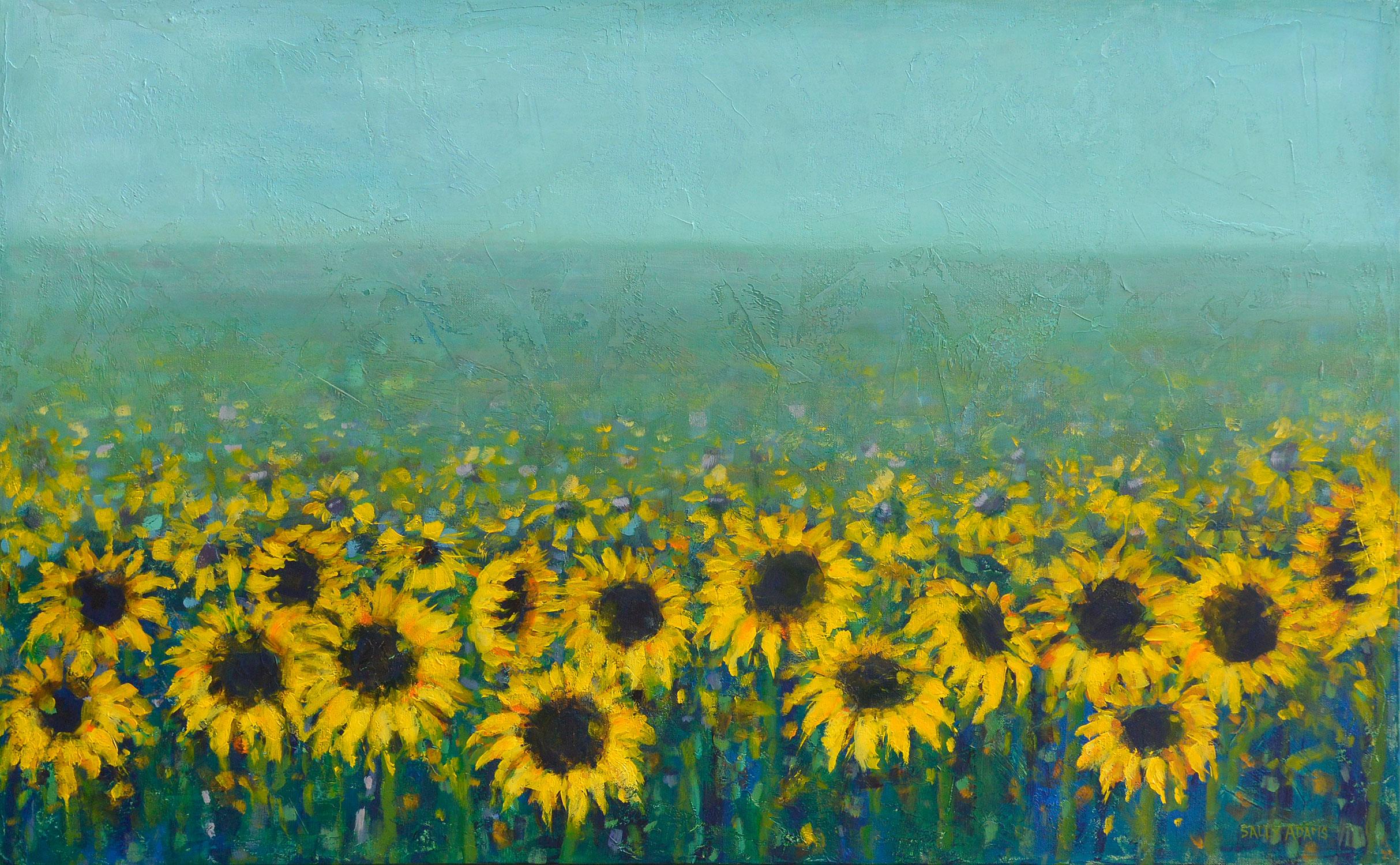 Sunflowers , Original Painting - Art by Sally Adams