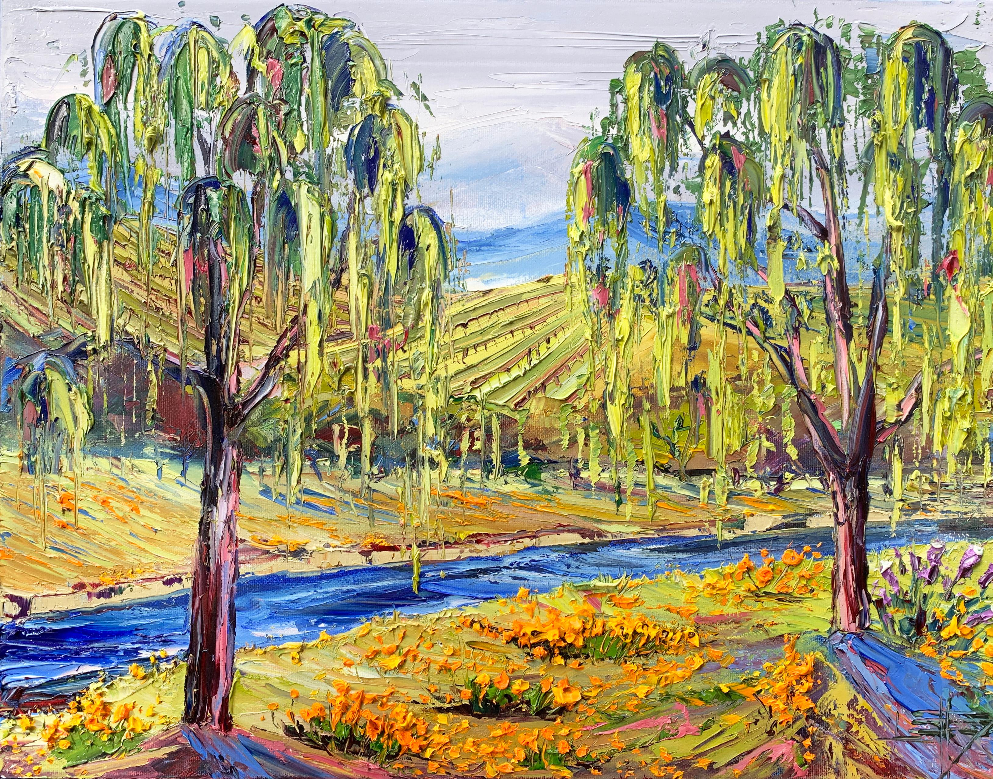 Napa Valley with Monet, Oil Painting