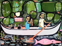 Used Canoe Adventure, Original Painting
