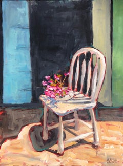 Chair with Azaleas, Original Painting