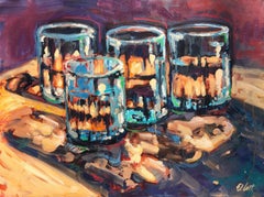 Mexican Handblown Glasses, Original Painting