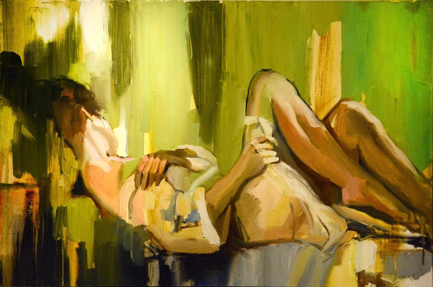 Restful Dreaming, Oil Painting - Art by Gary Leonard