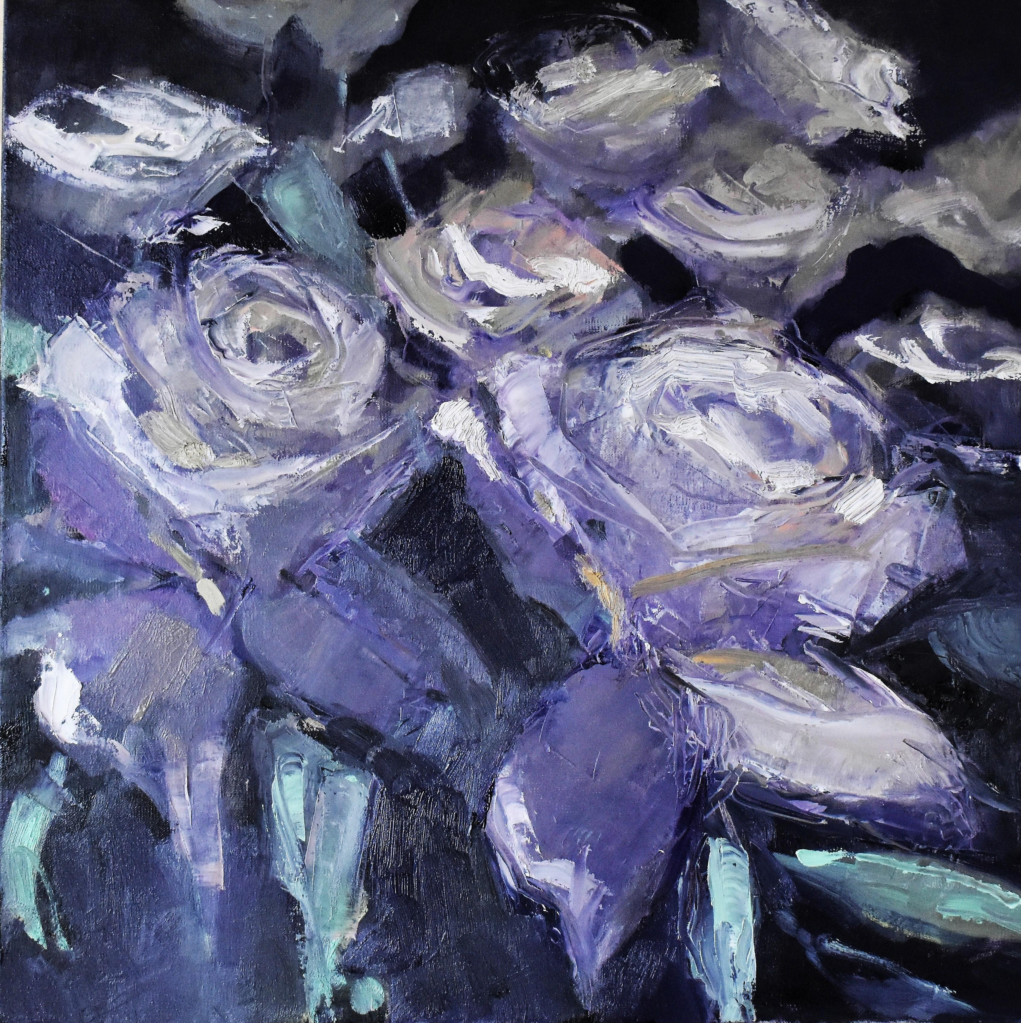 Mary Pratt Still-Life Painting - Finding Purple, Oil Painting