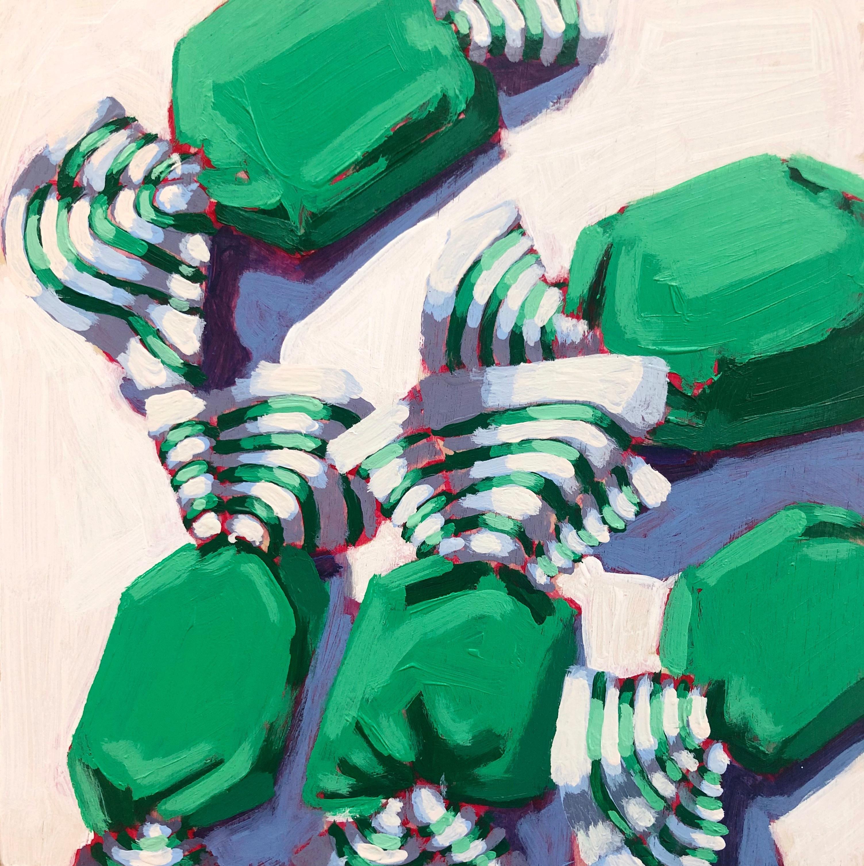 Green Taffy No. 12, Original Painting - Art by Nicole Newsted