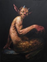 Drew McSherry - The Satyr, Original Painting For Sale at 1stDibs | satyr  painting, satyr crescent city, casey mcsherry
