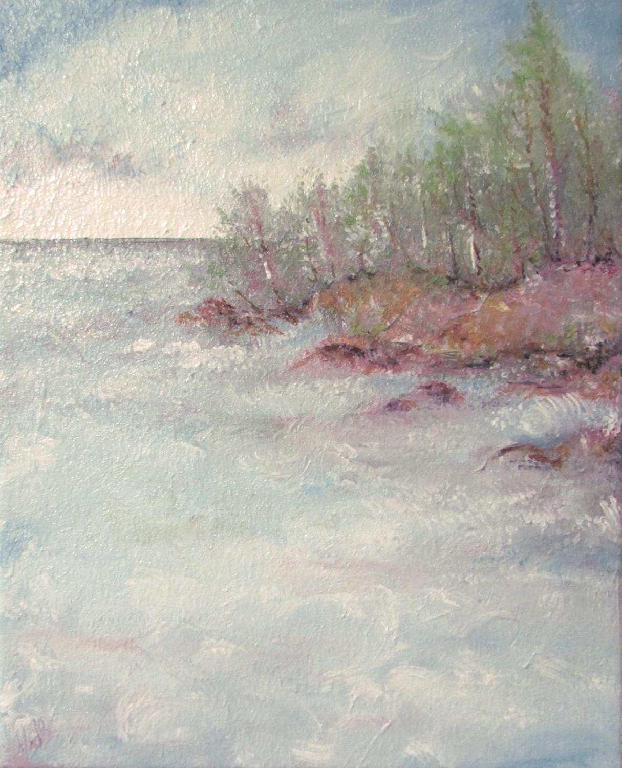 Landscape Painting Valerie Berkely - Peinture à l'huile - Paysage de rêve, Up North