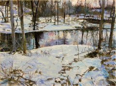 Early Morning at Beaver Brook, Oil Painting