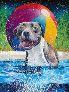 Pool Boy, Oil Painting