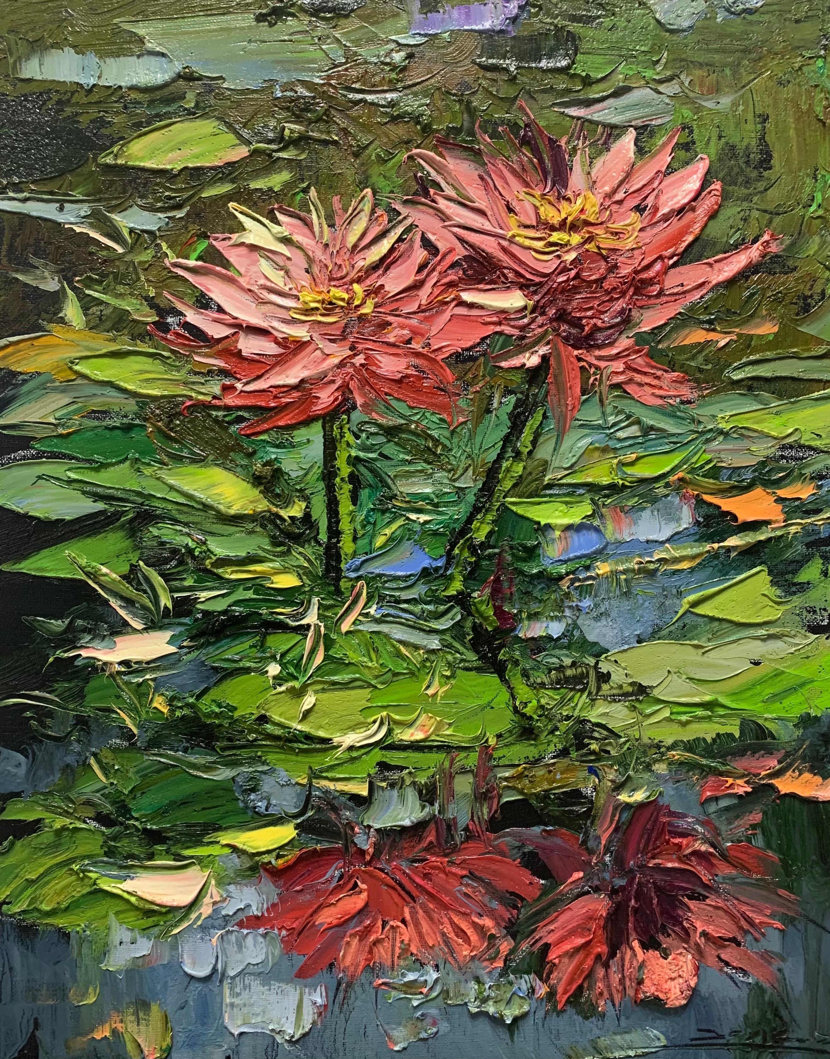 Red Flowers, Oil Painting