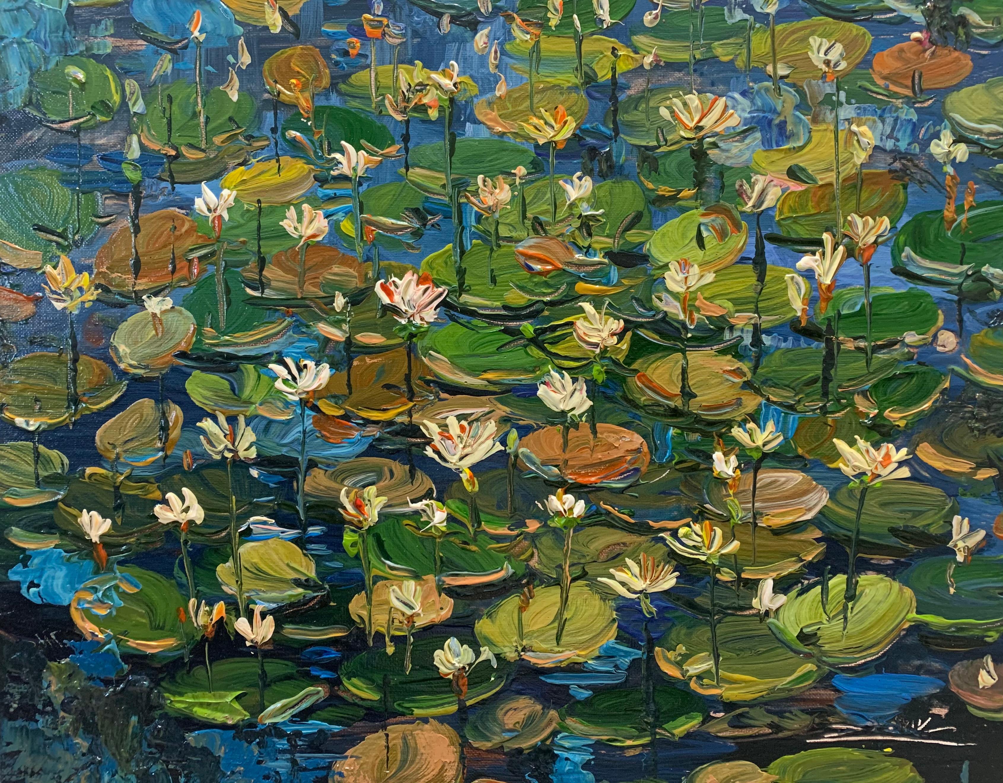 Eric Alfaro Still-Life Painting - Water Garden 27, Original Painting