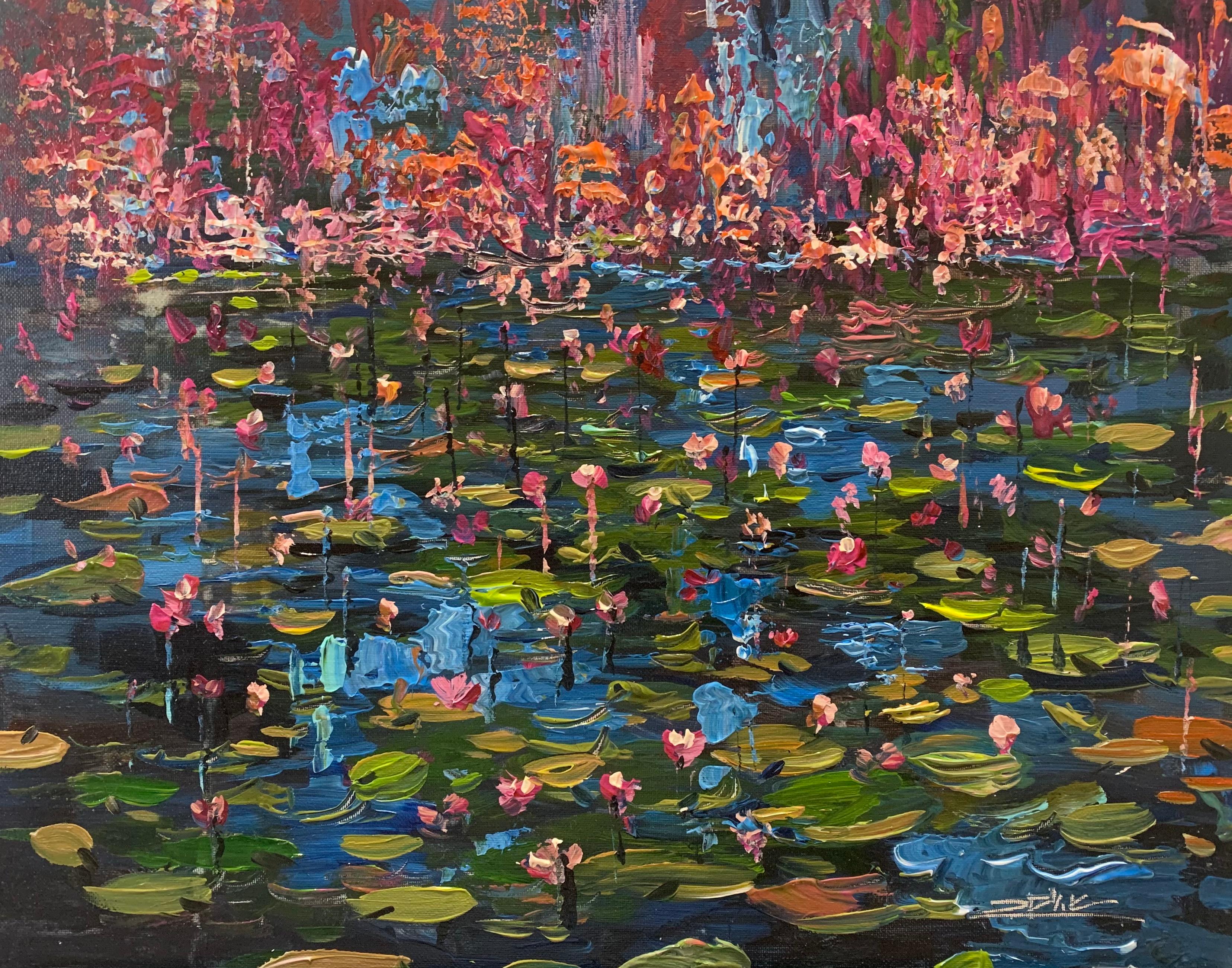 Water Garden 26, Original Painting - Art by Eric Alfaro