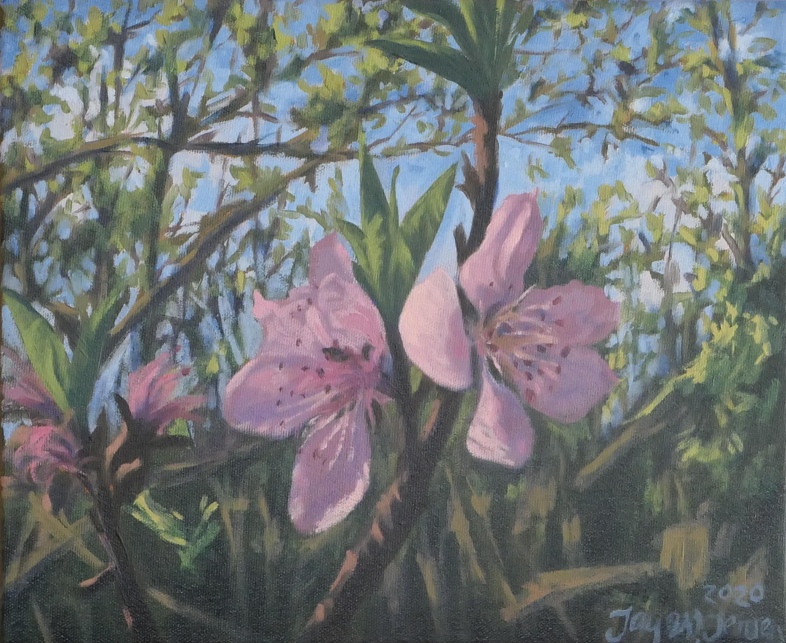 Peinture à l'huile « Spring Blossoms » - Art de Jay Jensen