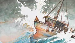 Fishing Boat, 3, Original Painting