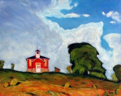 The Reed School, Wisconsin, Oil Painting