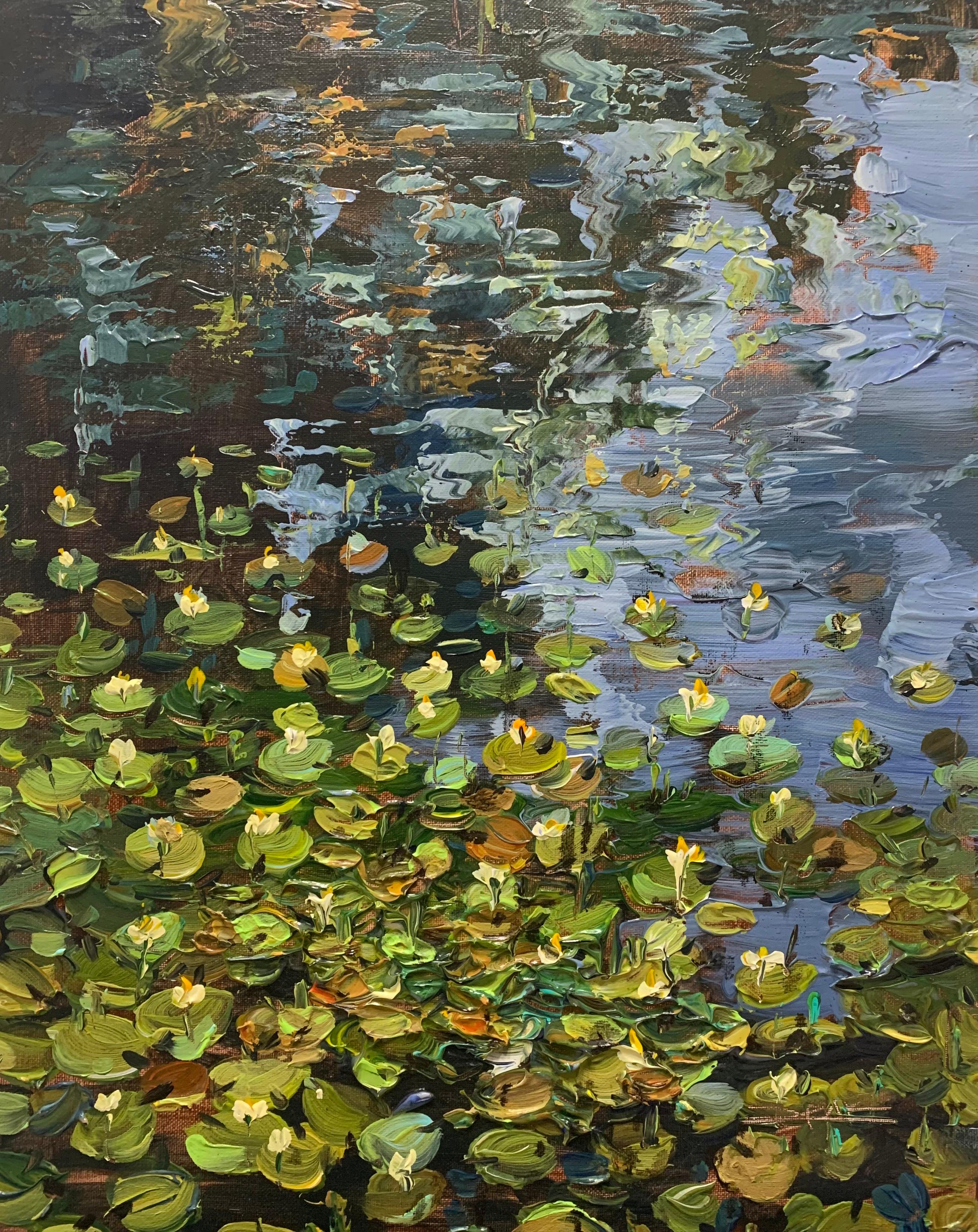 Eric Alfaro Still-Life Painting - Water Garden 31, Original Painting