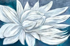 Blauer blauer Lotus, Originalgemälde