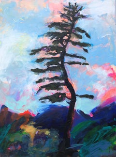 Pine Tree Waves in the Wind, Original Painting