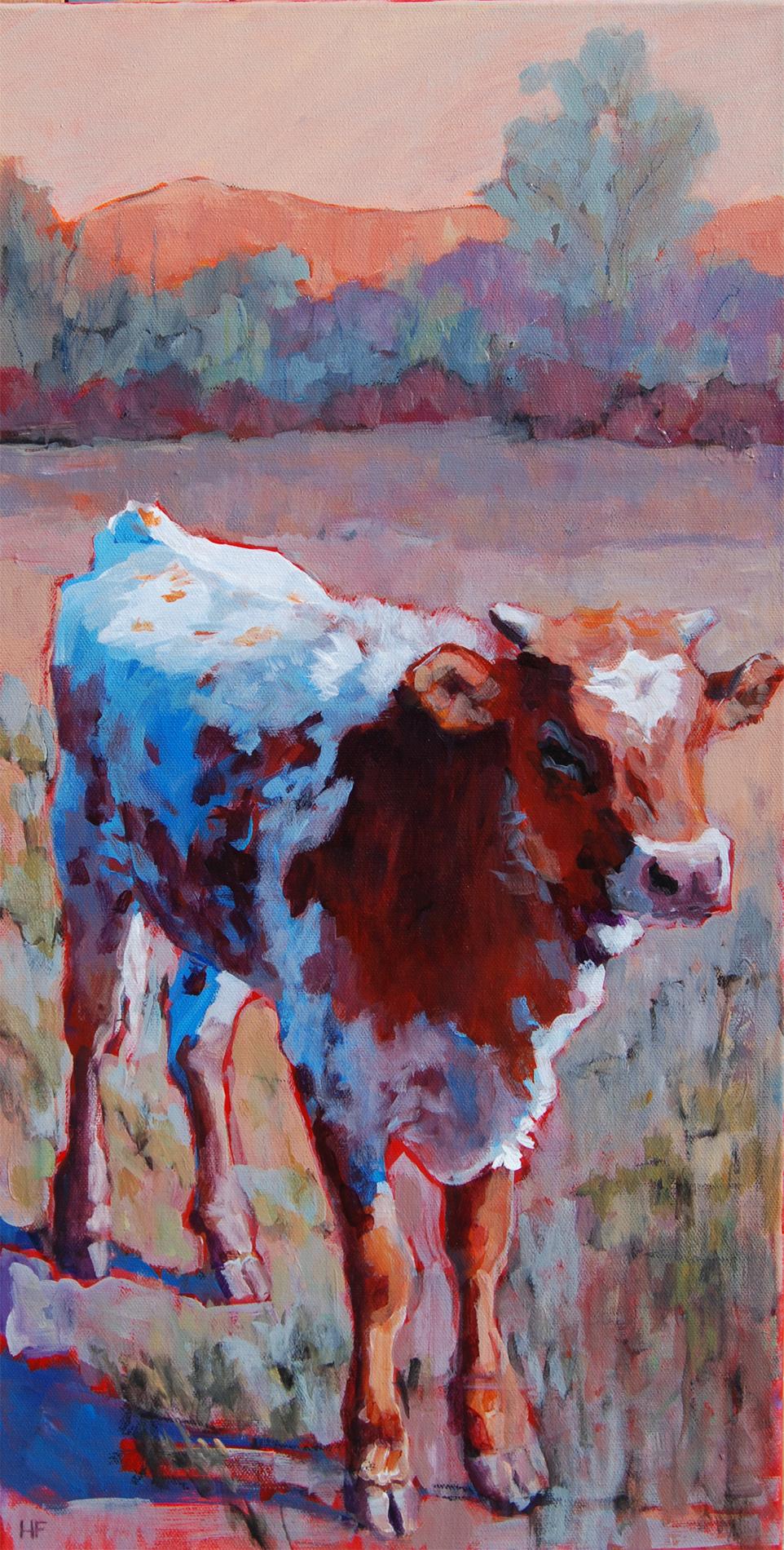 Fiery Calf, Original Painting - Art by Heather Foster