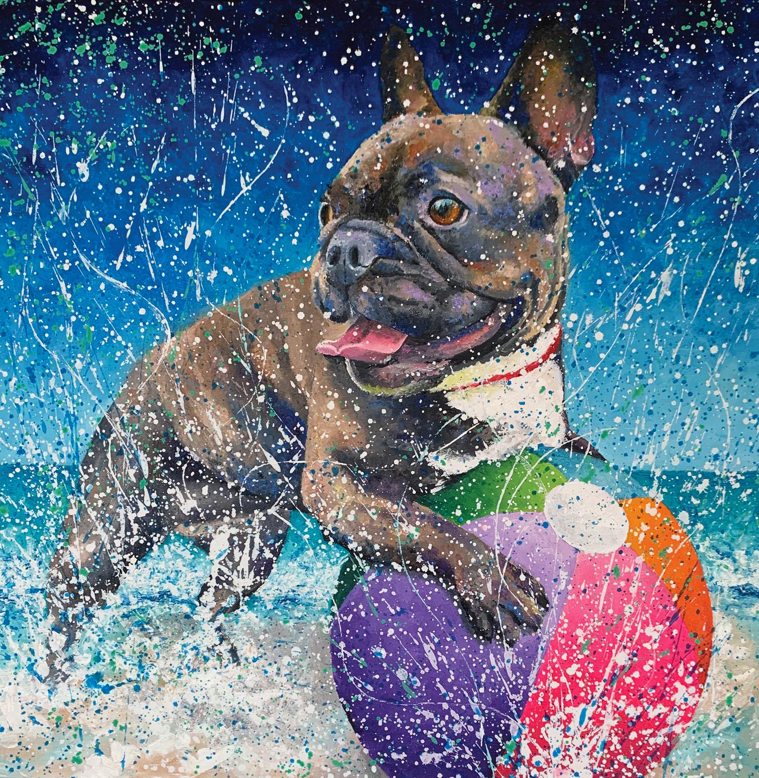 Huggaball, Oil Painting - Art by Jeff Fleming