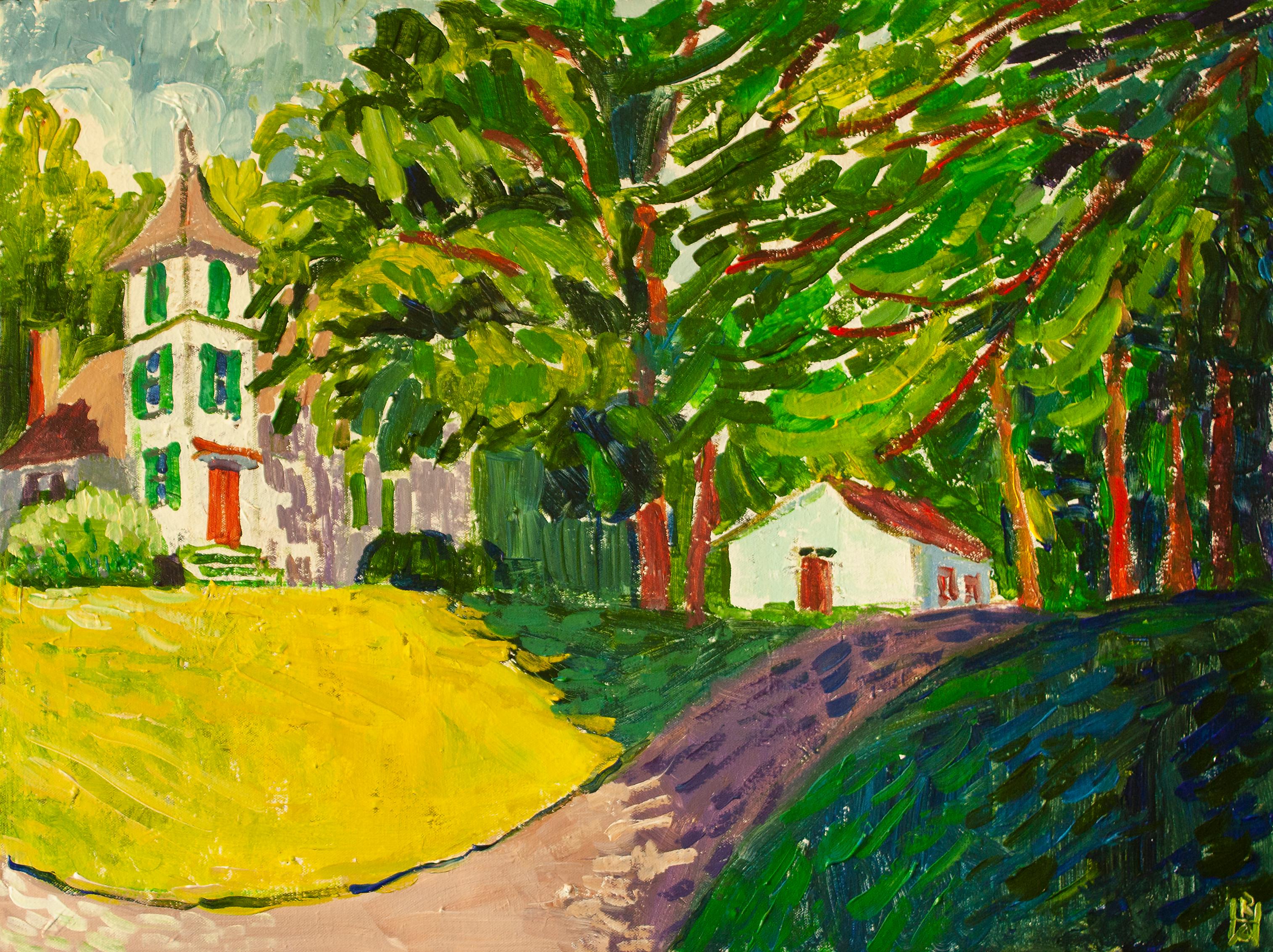 Robert Hofherr Landscape Painting - A Street in Rumney, Original Painting