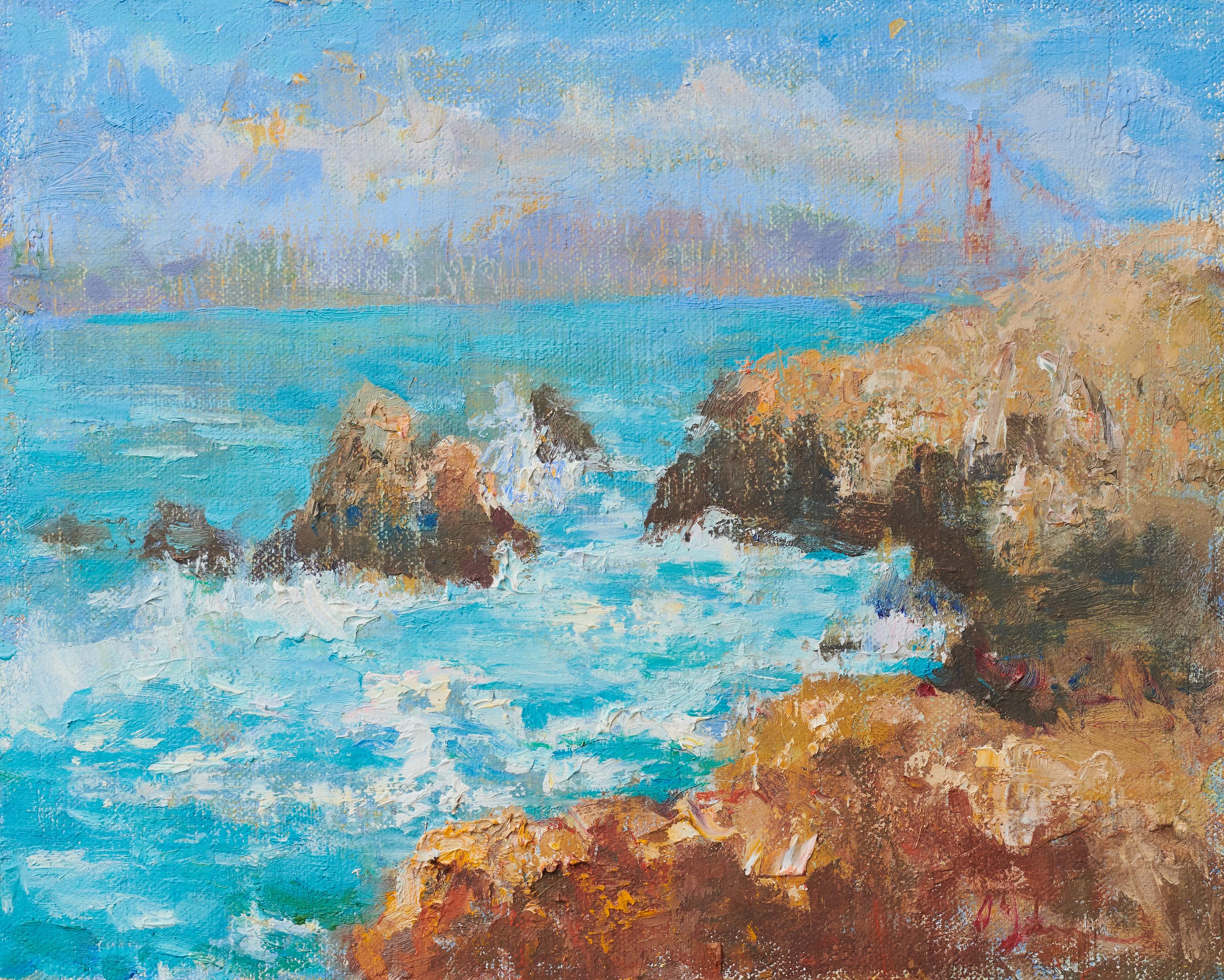 View from the Point, Oil Painting - Art by Oksana Johnson