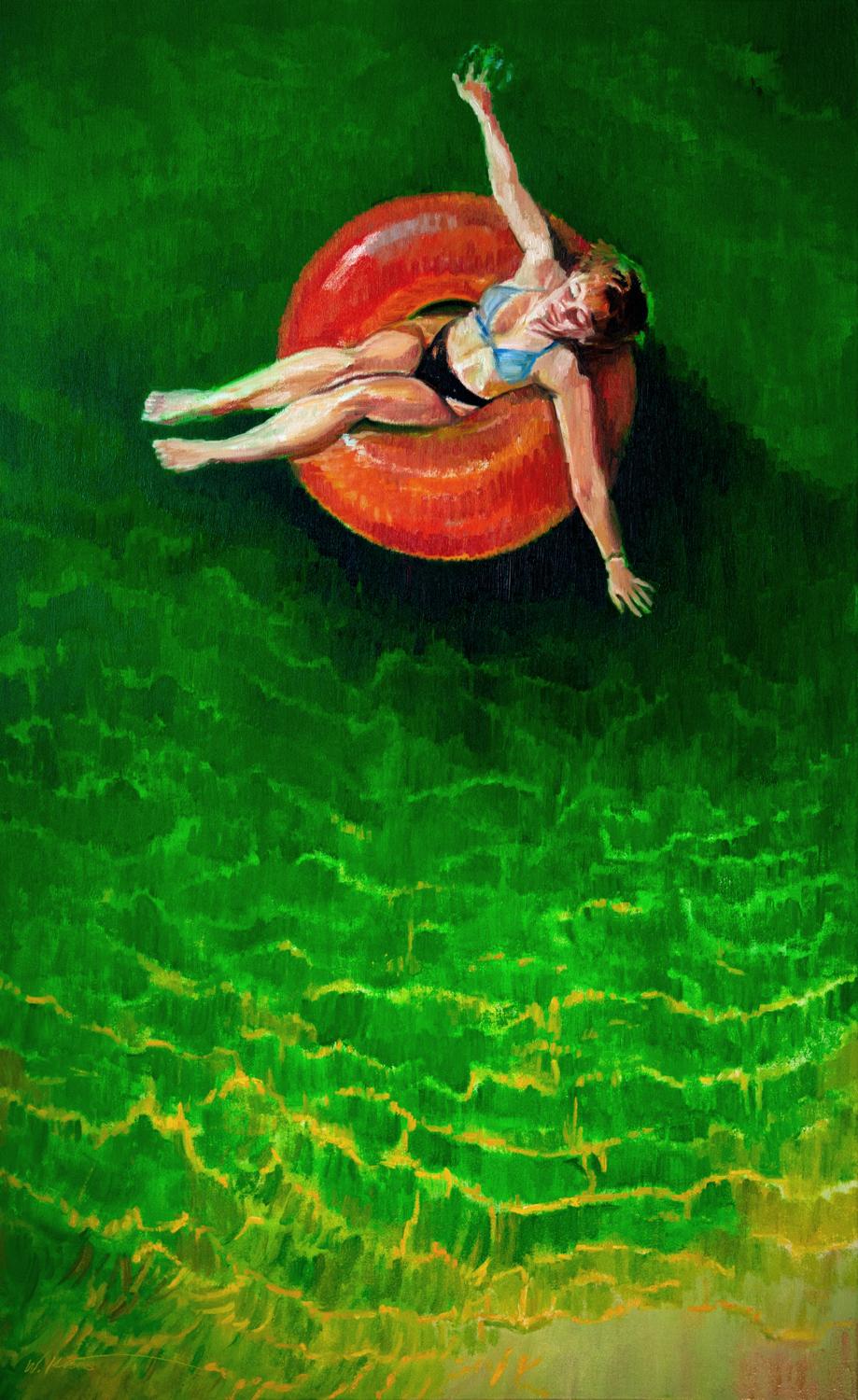 Downstream, Oil Painting - Art by Warren Keating