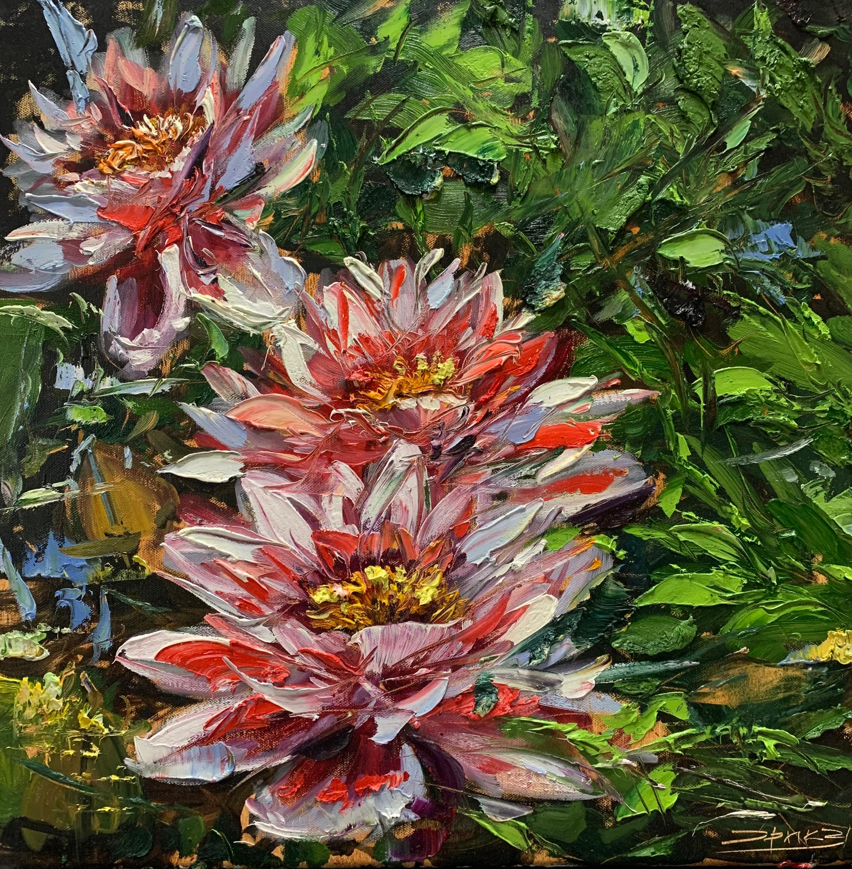 Eric Alfaro Still-Life Painting - Three Lilies, Oil Painting