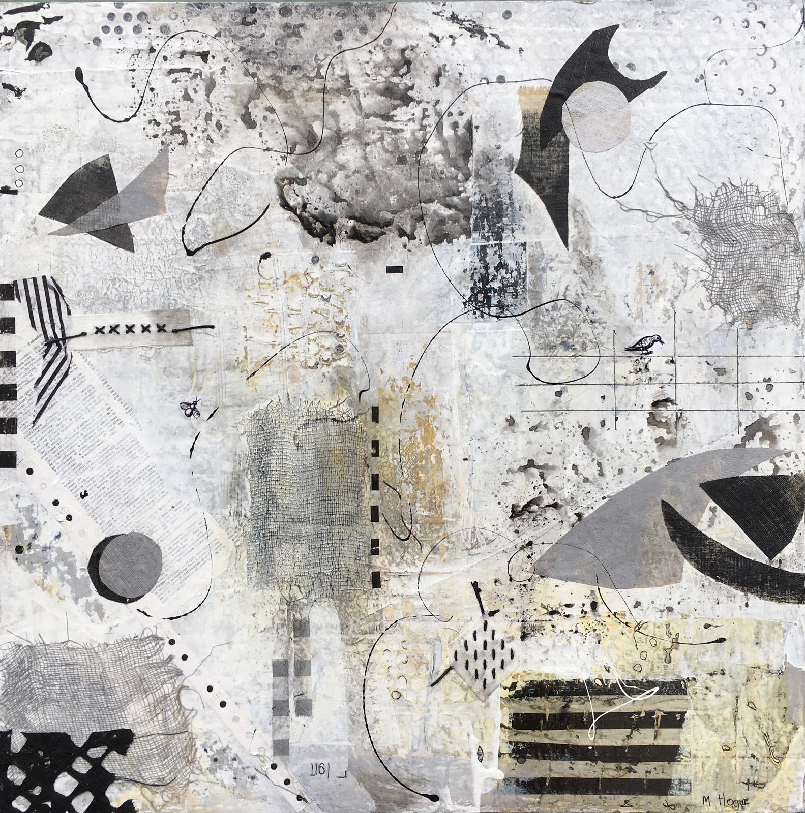 Winter Solstice II, Abstraktes Gemälde – Mixed Media Art von Margriet Hogue