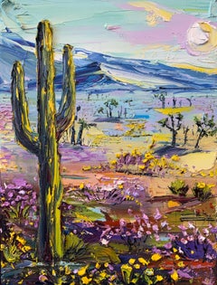 Used Desert Bloom, Oil Painting