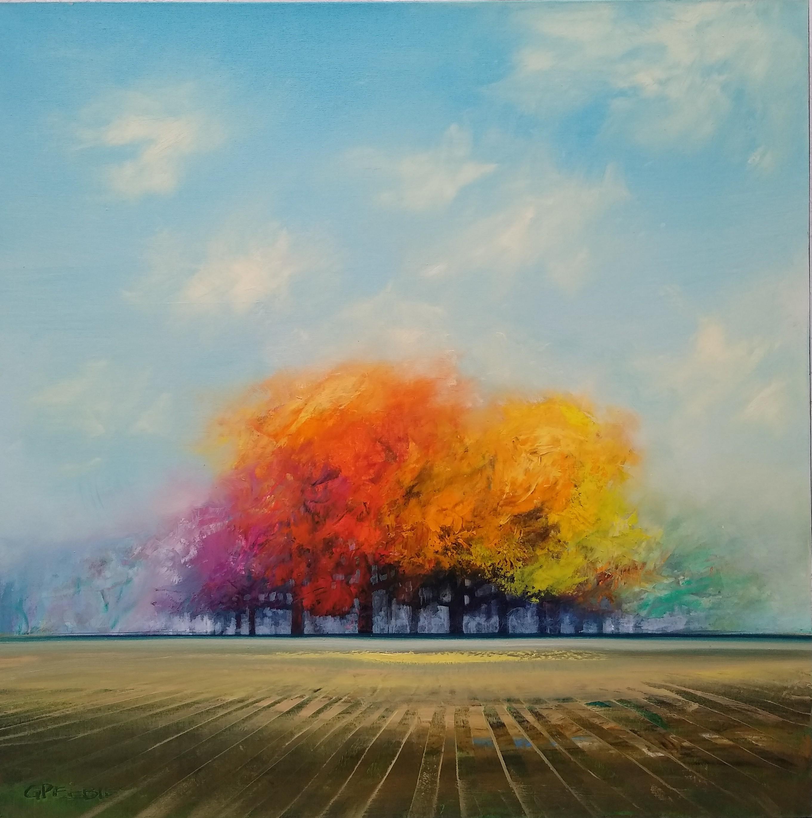 George Peebles Landscape Painting - Brilliant Colors of Autumn, Oil Painting