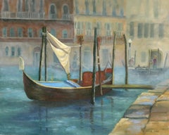 Gondola Waiting for Passengers, Oil Painting