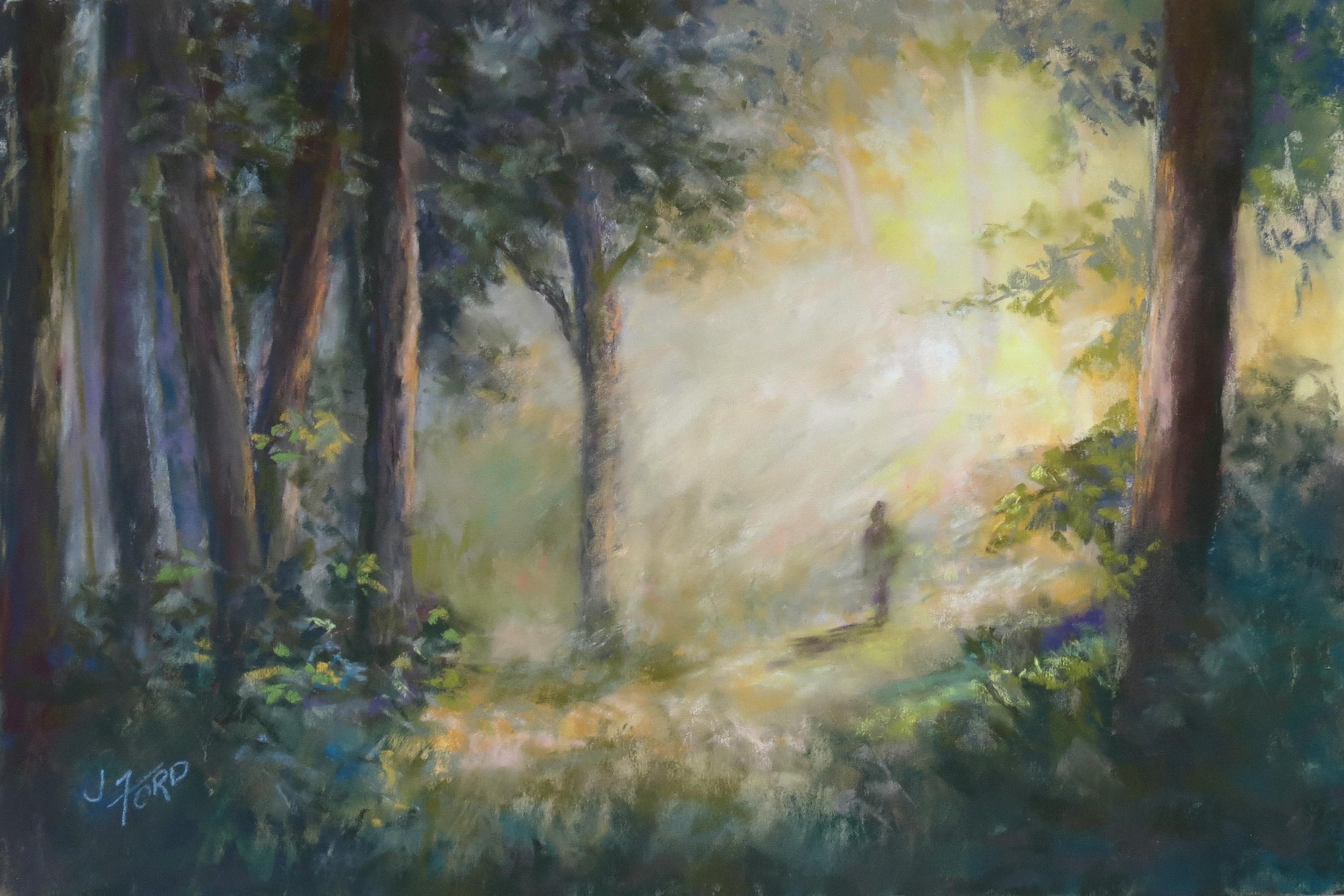 Morning Walk, Original Painting - Art by Joanie Ford