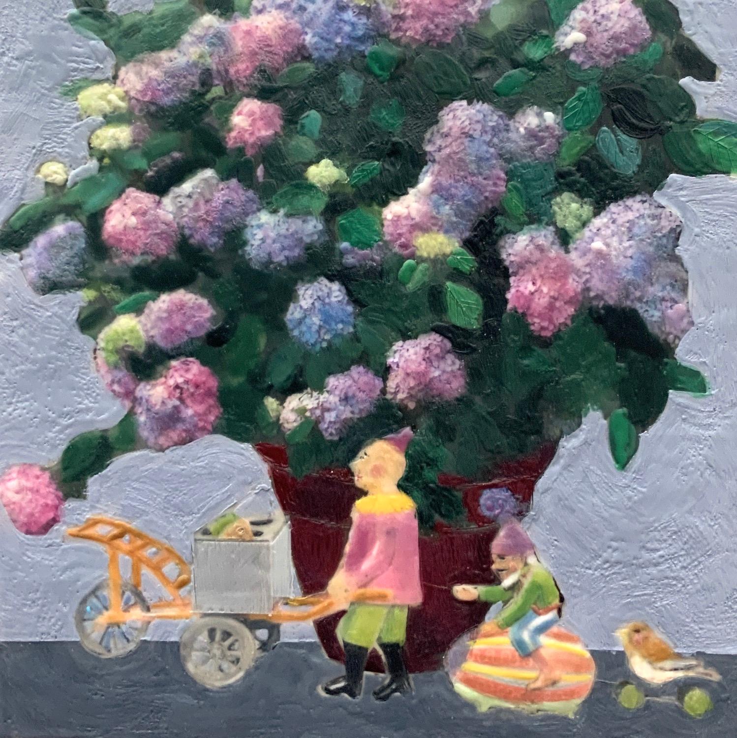 Hydrangea Mania, Original Painting - Art by Linda Benenati