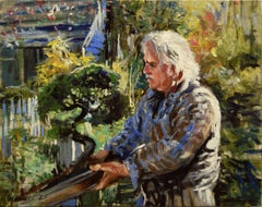 The Bonsai Master, Oil Painting