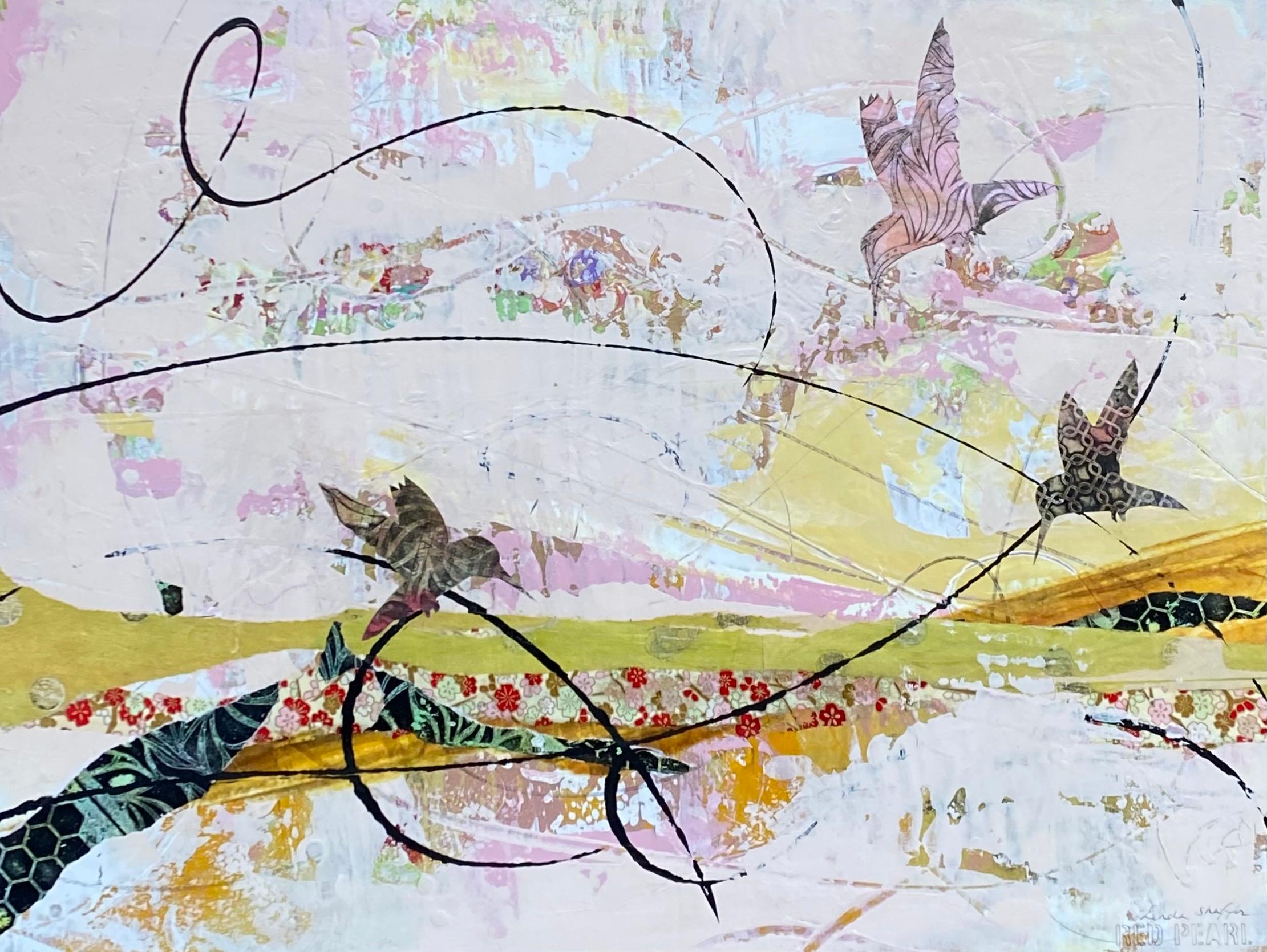 Ready for Spring, Abstract Painting - Mixed Media Art by Linda Shaffer
