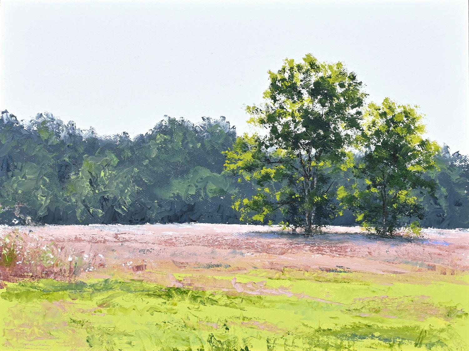 Landscape Painting Jill Poyerd - Peinture à l'huile Vibrant Meadows