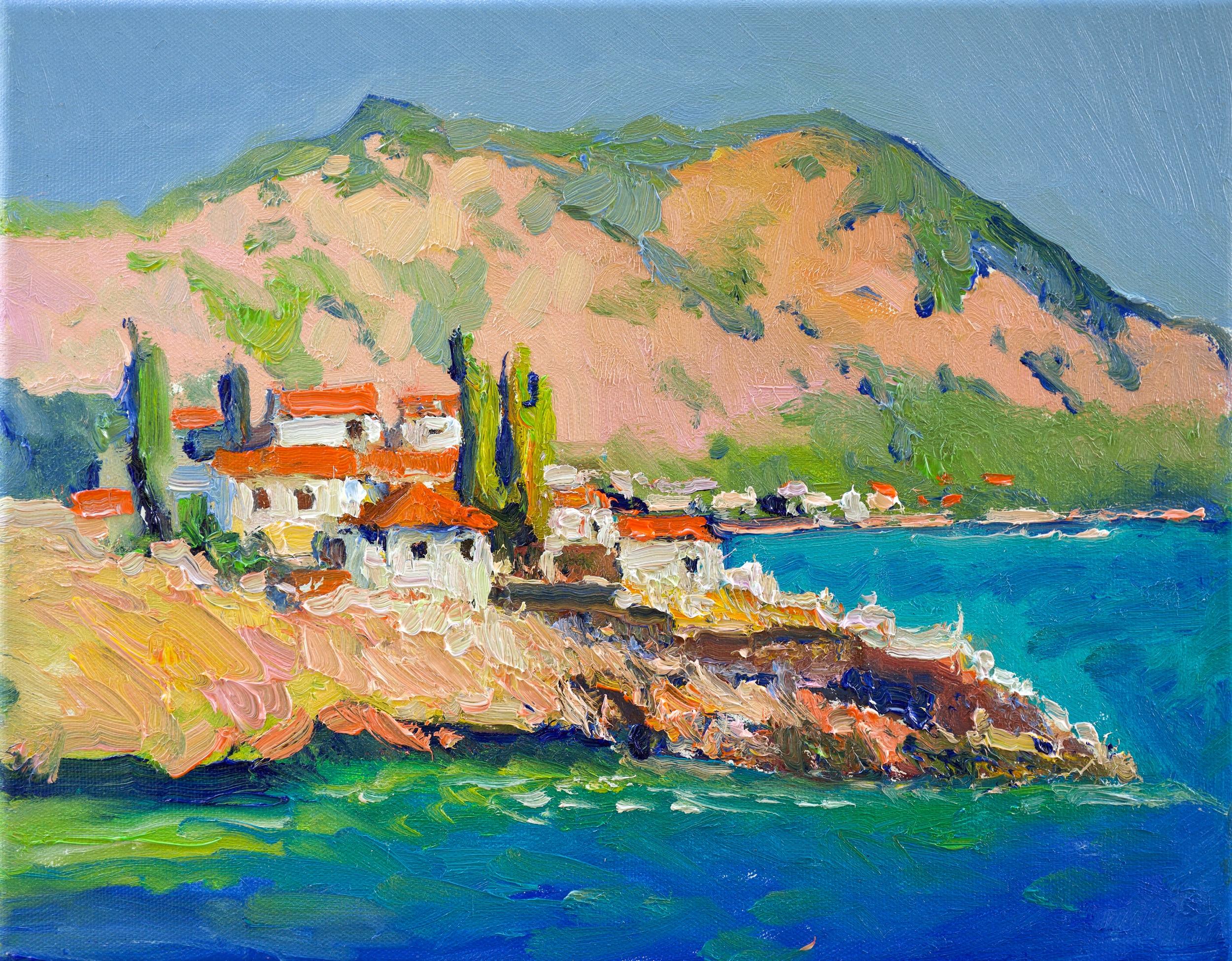 Summer in Greek Islands, Oil Painting