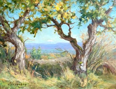 Golden Trees Powell Butte, Oil Painting