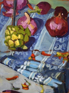 Mediterranean Kitchen, Oil Painting