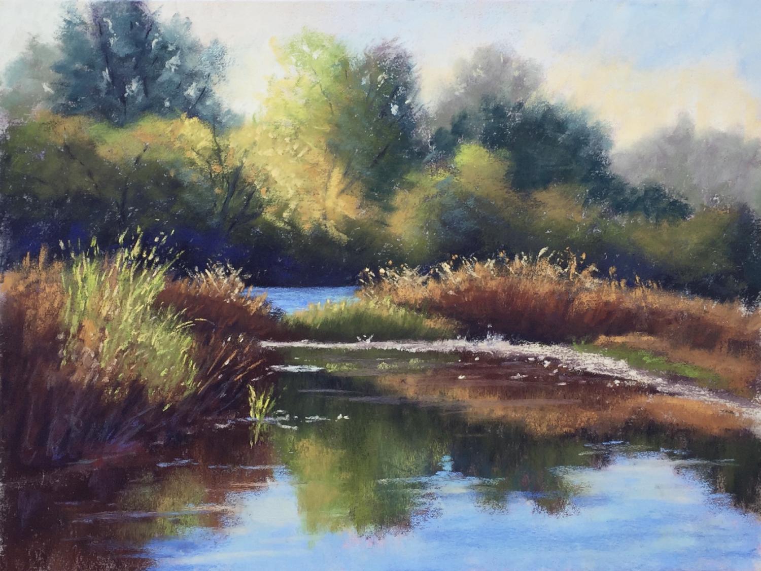 Peinture originale « It's a Sunny Day » - Art de Patricia Prendergast
