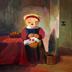 Sorting Peaches, Original Painting