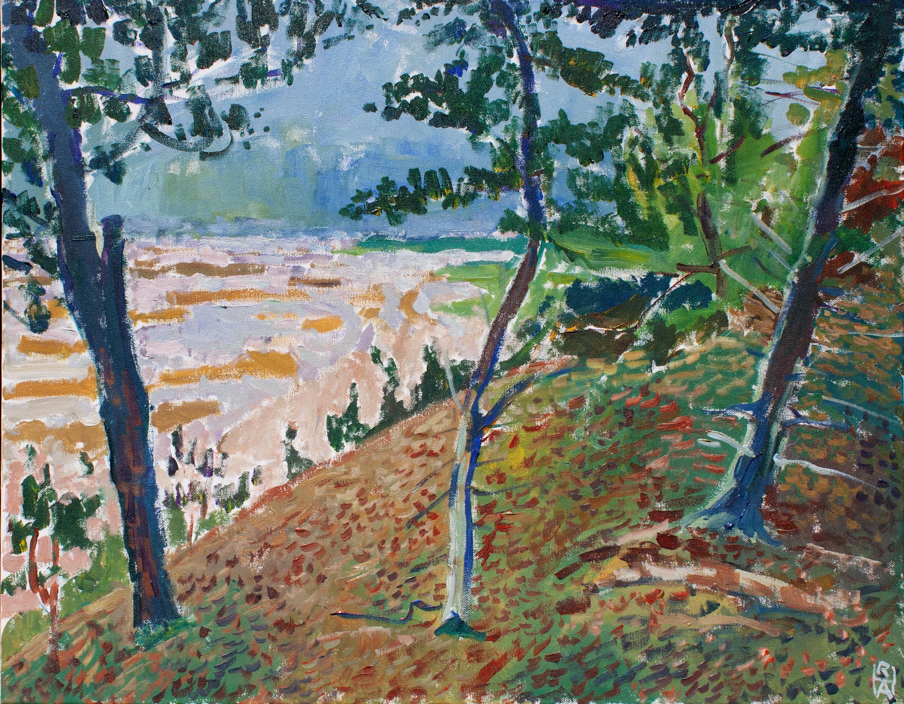 Robert Hofherr Landscape Painting - Island Trail, Original Painting