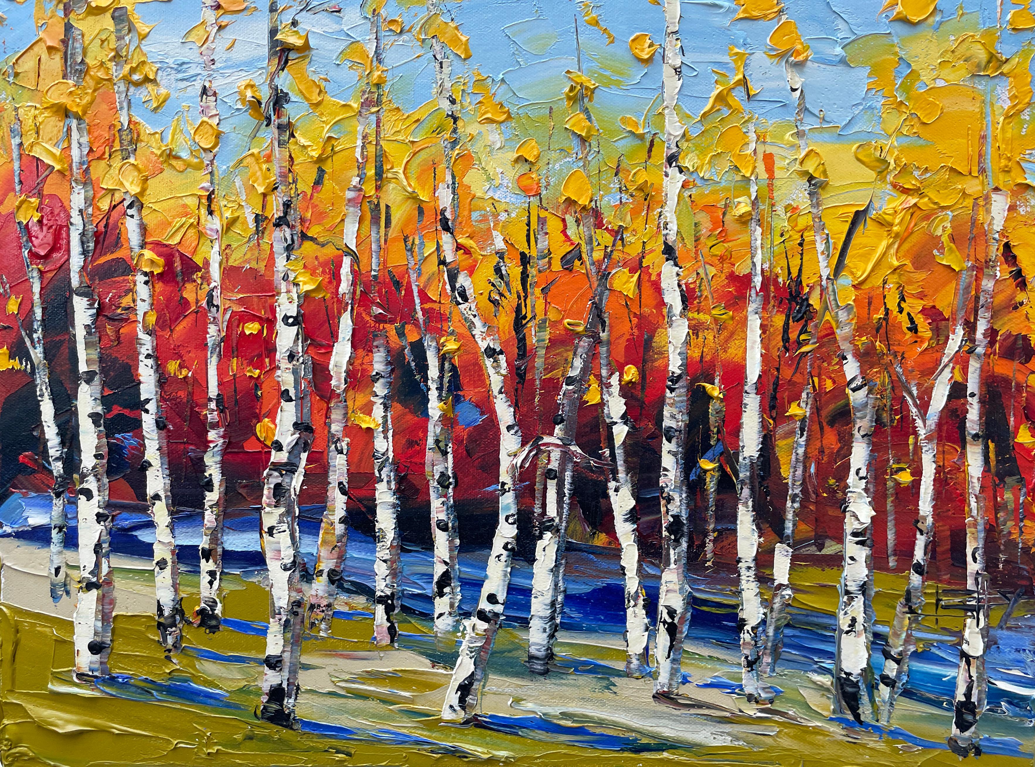 Lisa Elley Landscape Painting - Autumn Hues, Oil Painting